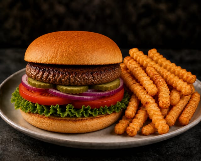 Village Burger Combo.